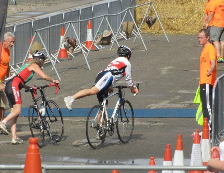 triathlon transition bike to run